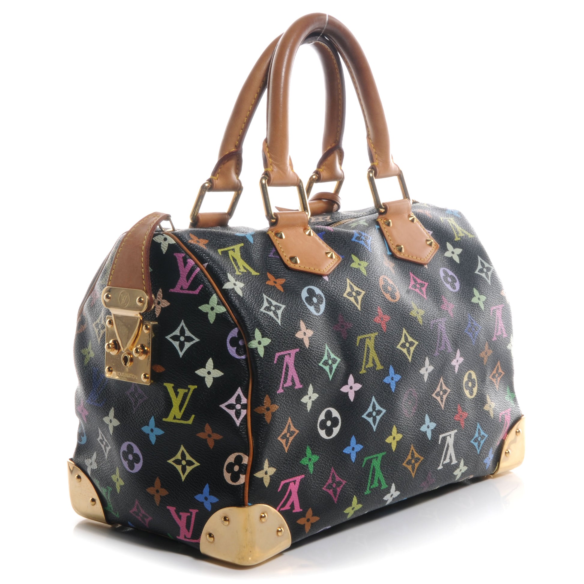 Louis Vuitton Monogram Multicolor Speedy 30 Black 3 of 8
