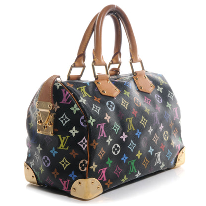 Louis Vuitton Monogram Multicolor Speedy 30 Black 3 of 8