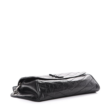 Saint Laurent Crinkled Calfskin Matelasse Monogram Niki Body Bag Black 3 of 8