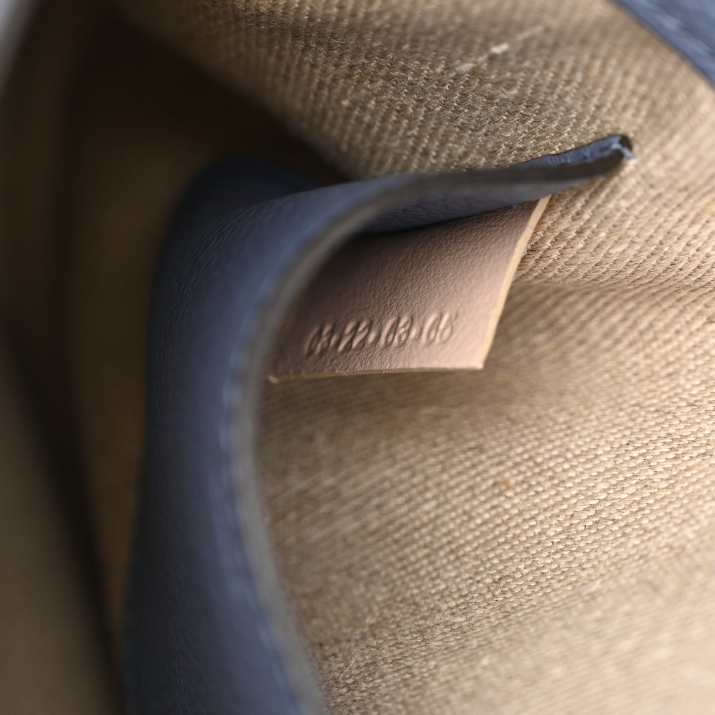 Grained Calfskin Medium Marcie Saddle Bag Graphite Navy