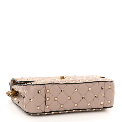 Valentino Garavani Nappa Small Rockstud Spike Shoulder Bag Poudre 4 of 11