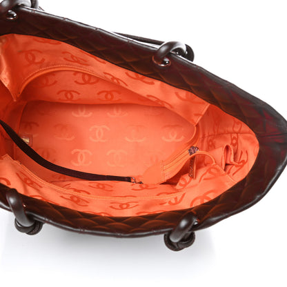 Chanel Calfskin Quilted Large Cambon Tote Brown 5 of 14