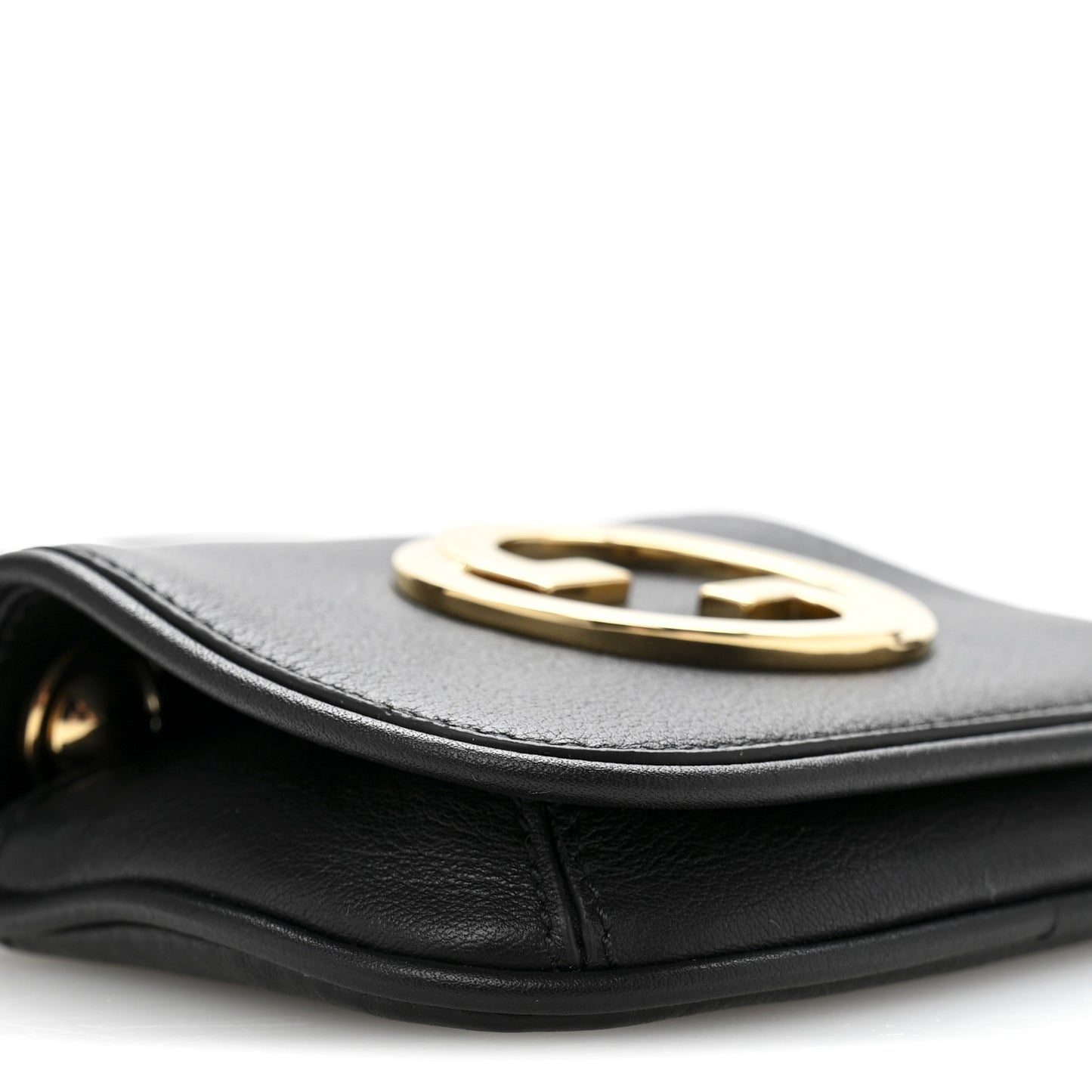 Roxy Calfskin Blondie Card Case Wallet with Strap Black