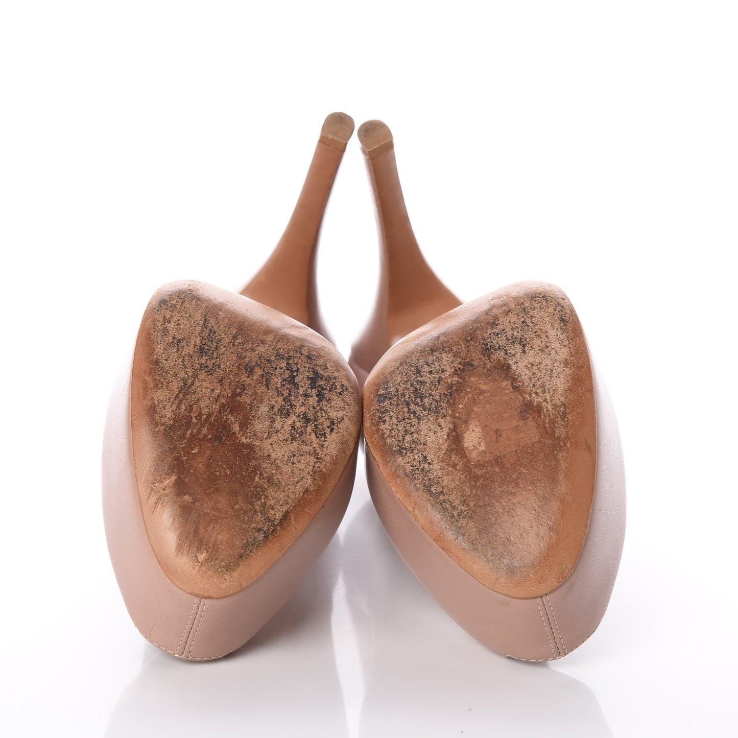 Smooth Calfskin Oh Really Peep Toe Pumps 38 Beige Nude