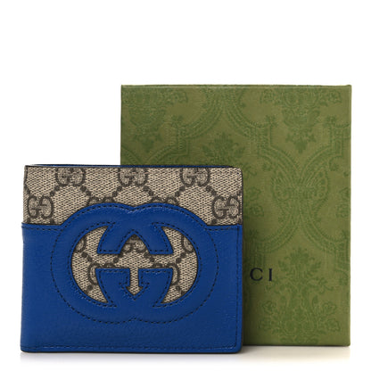Gucci GG Supreme Monogram Soho Bi-Fold Wallet Beige New Acero Blue 8 of 8