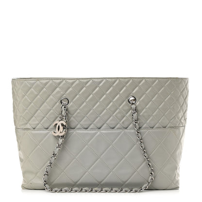 Chanel Vinyl Quilted Large In The Business Tote Light Grey 1 of 20