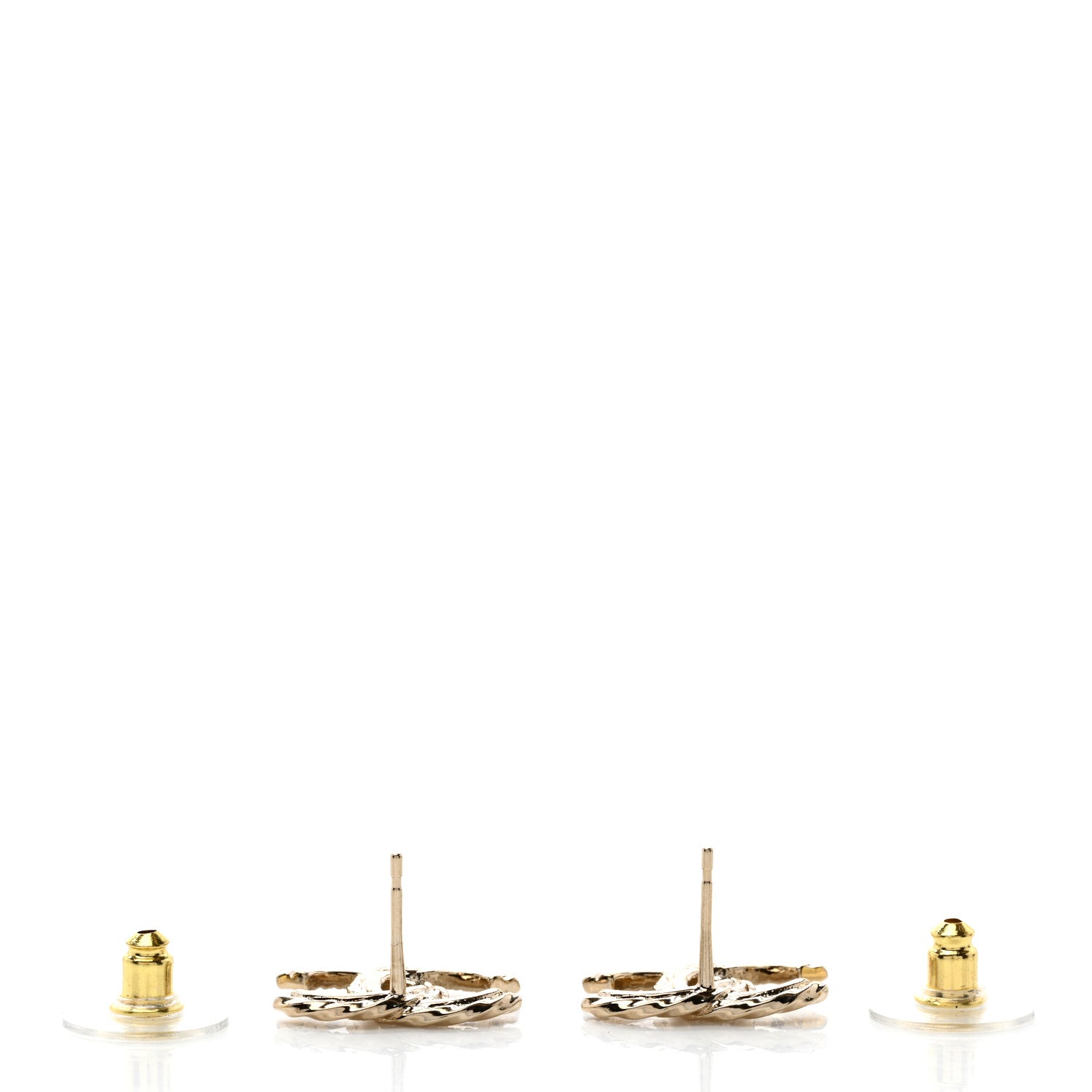 Chanel Crystal CC Earrings Gold 3 of 4