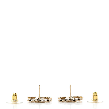 Chanel Crystal CC Earrings Gold 3 of 4