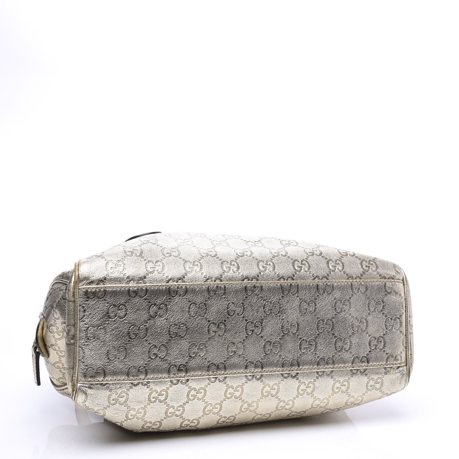 Gucci Metallic Guccissima Small Boston Gold 3 of 10