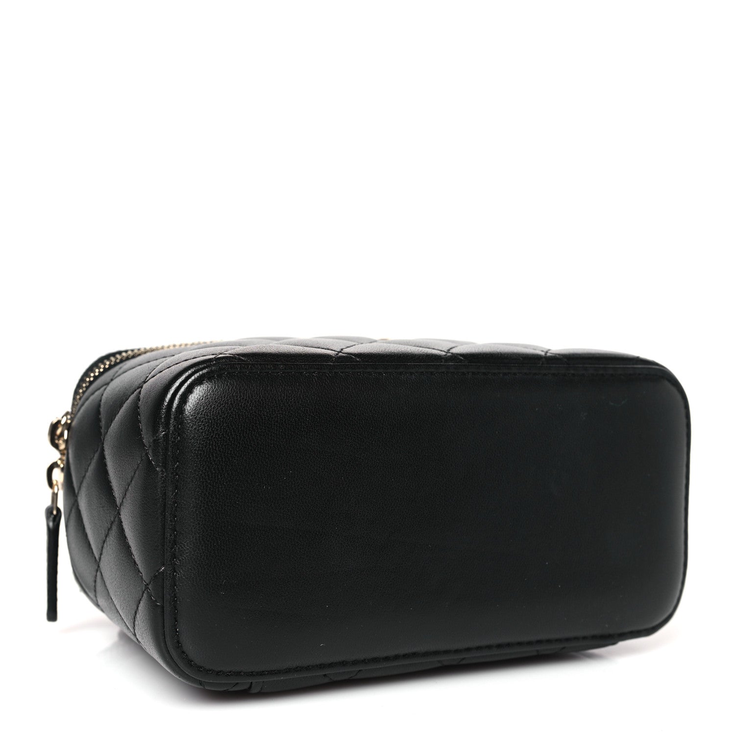 Chanel Lambskin Quilted Small Top Handle Vanity Case With Chain Black 4 of 9