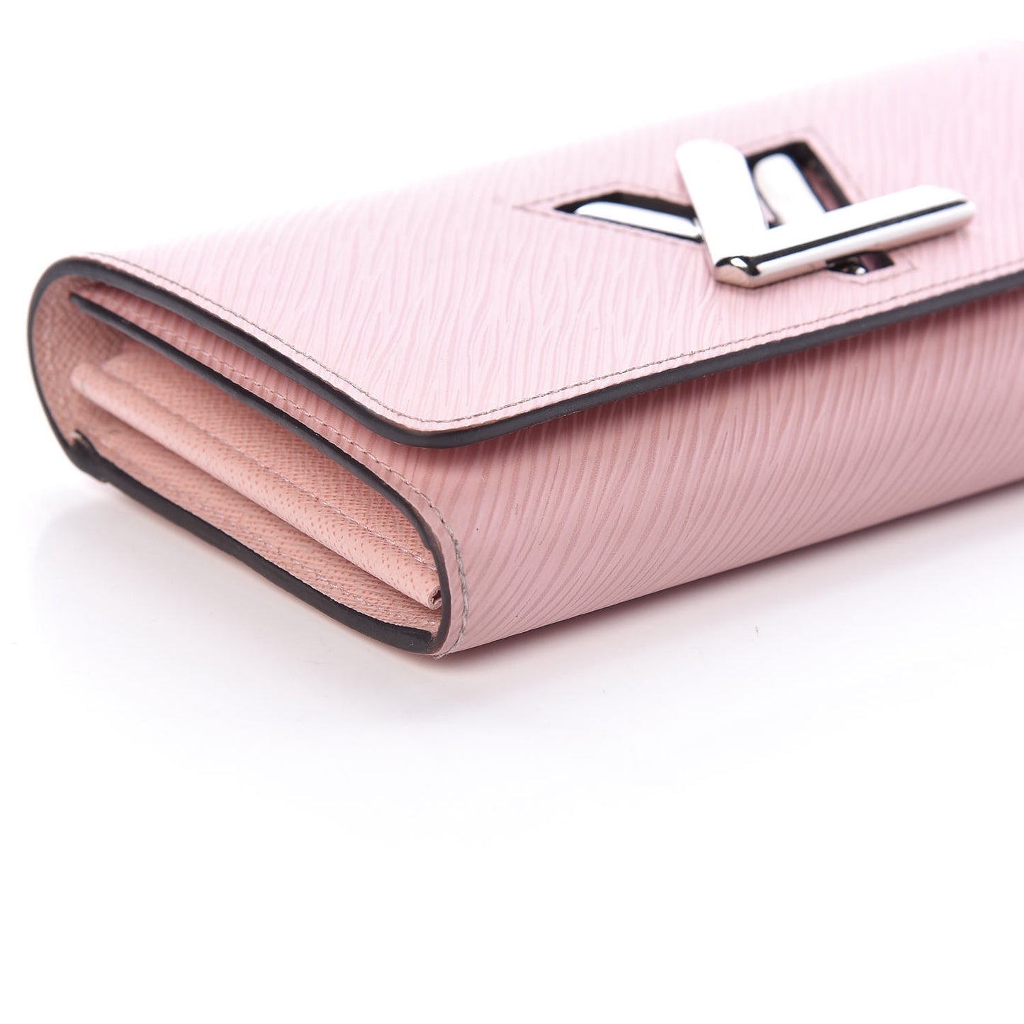 Epi Twist Wallet Rose Ballerine