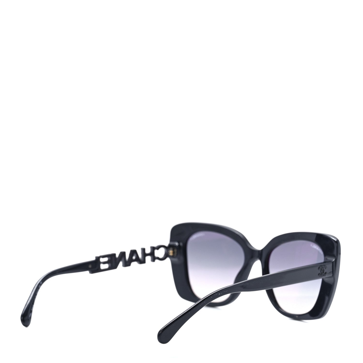 Chanel Acetate Strass Polarized Square Sunglasses 5422-B Black 4 of 7