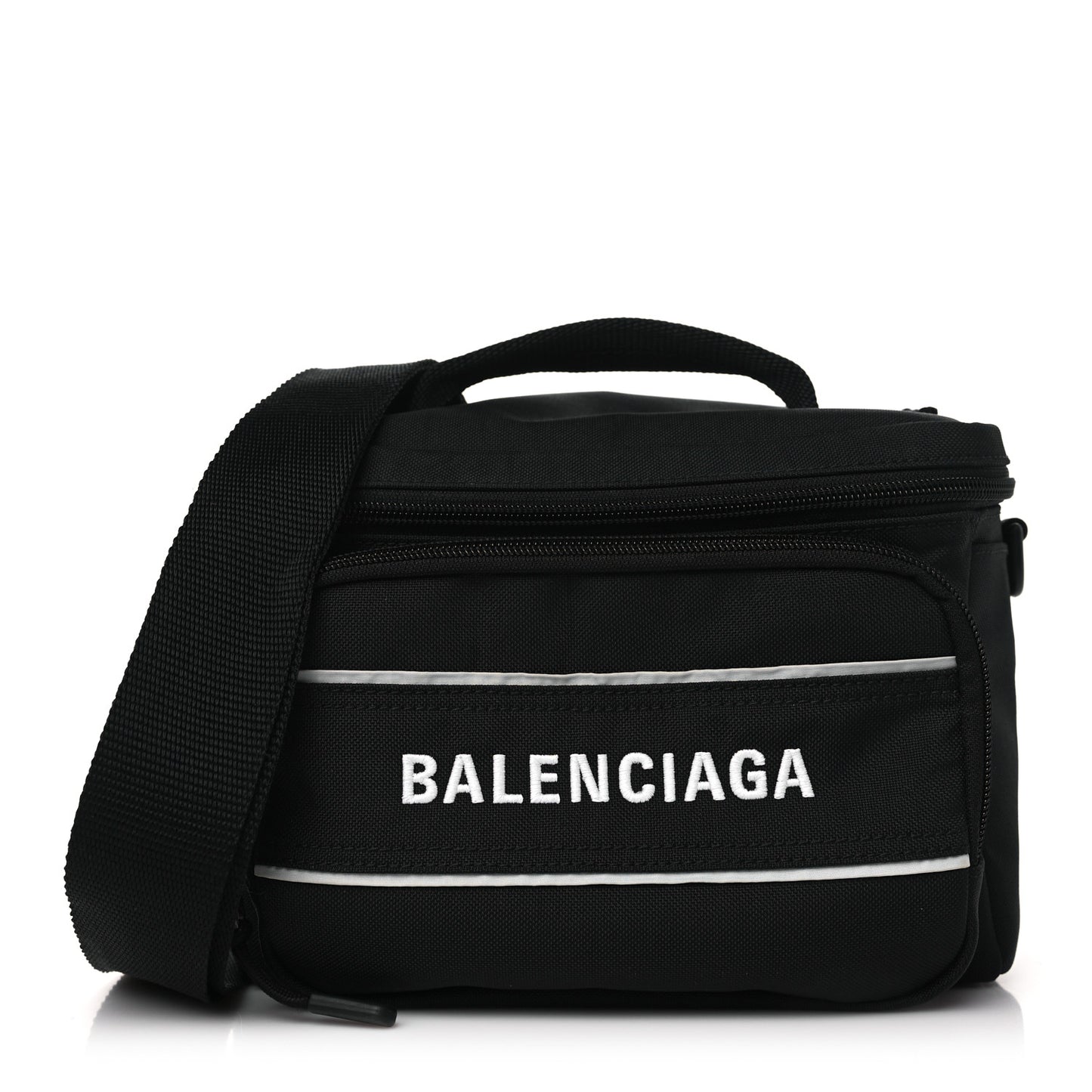 Nylon Logo Sport Camera Bag Black