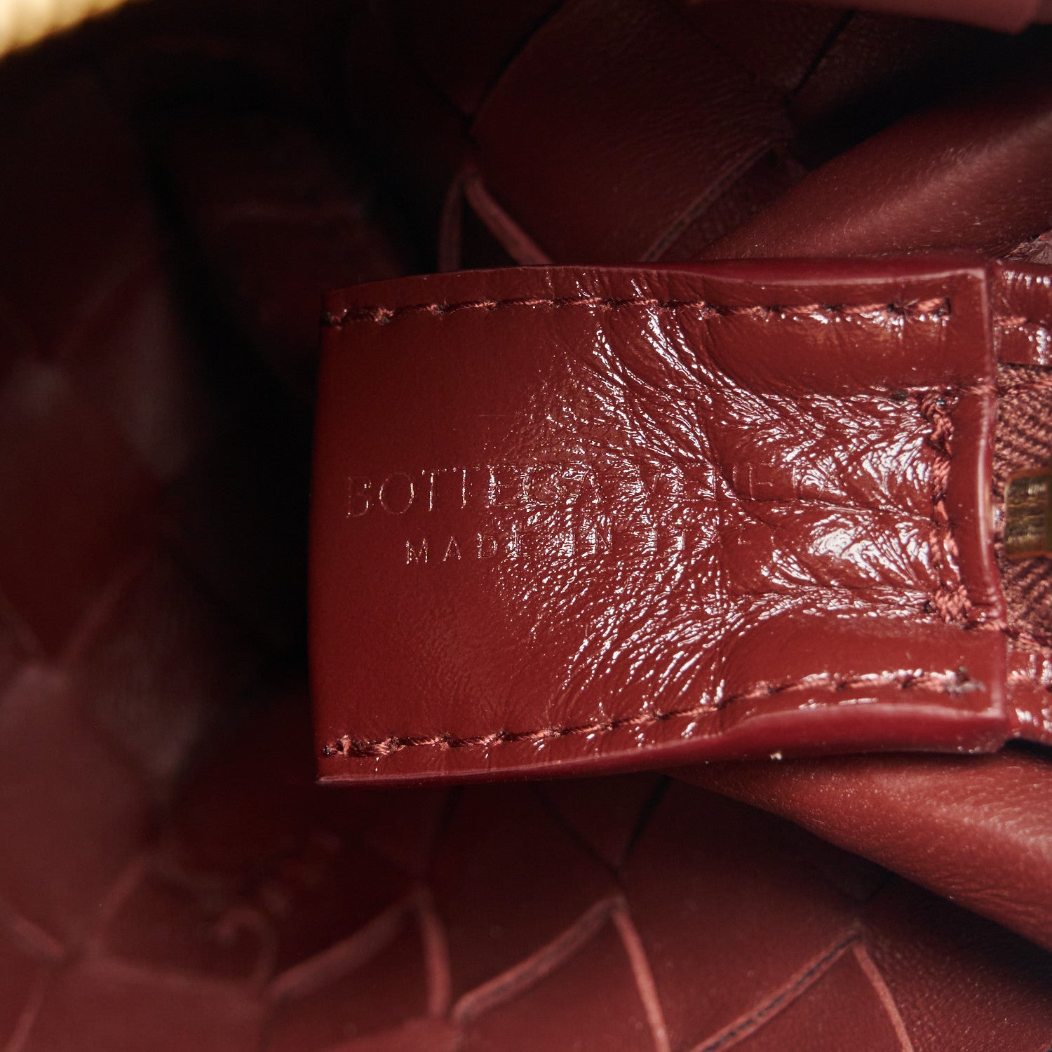 Bottega Veneta Polished Nappa Intrecciato Knot Mini Loop Camera Bag Madder Brown 6 of 9