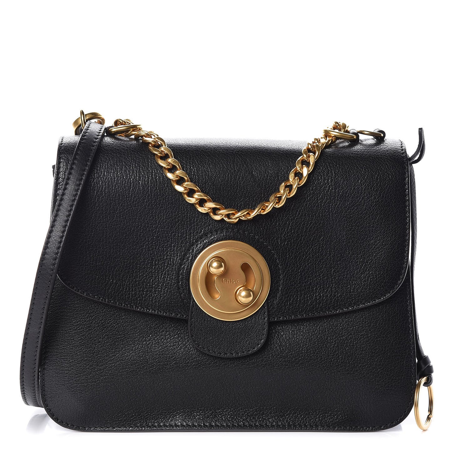 Goatskin Medium Mily Shoulder Bag Black