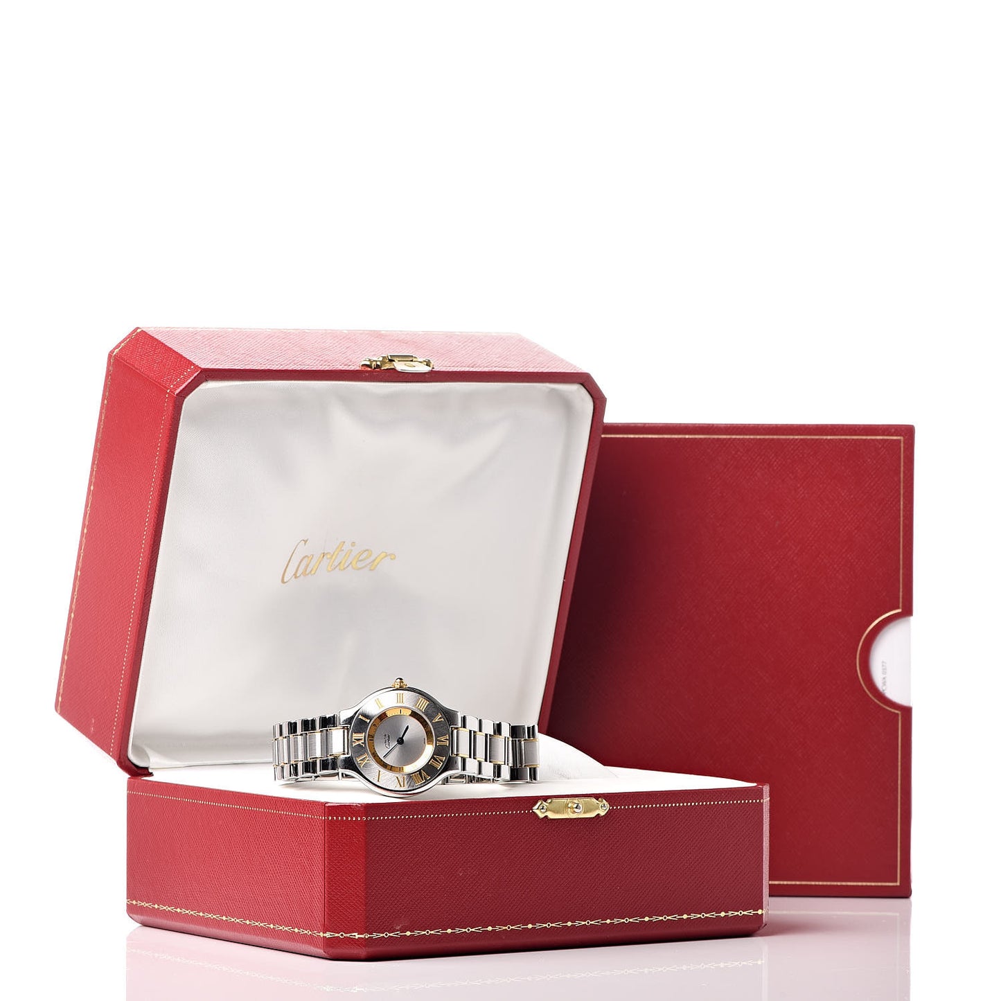 Stainless Steel 18K Yellow Gold 31mm Must De 21 Quartz Watch