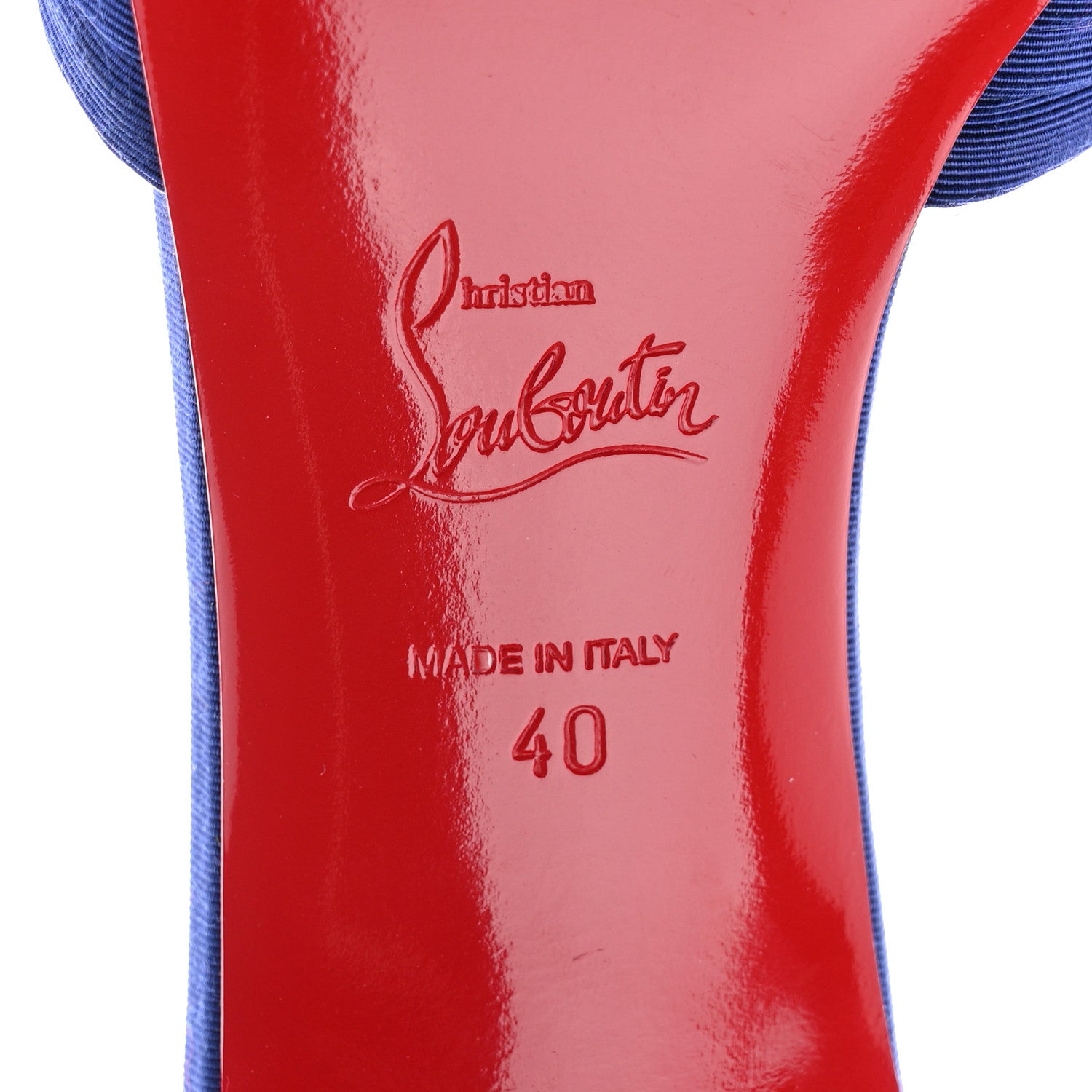Christian Louboutin Grosgrain Marie Ann 55 Sandals 40 Blue 6 of 10