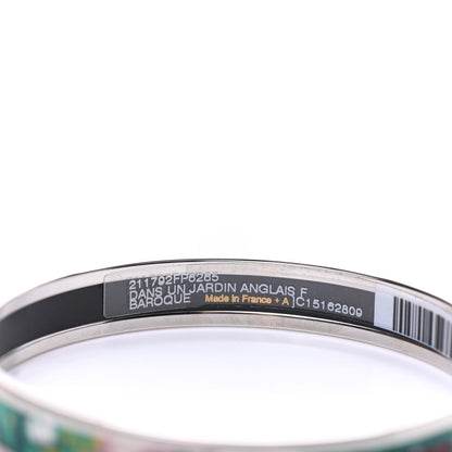Hermes Enamel Dans un Jardin Anglais Printed Bracelet 62 Baroque 5 of 6
