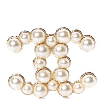 Chanel Pearl CC Brooch Gold 1 of 5