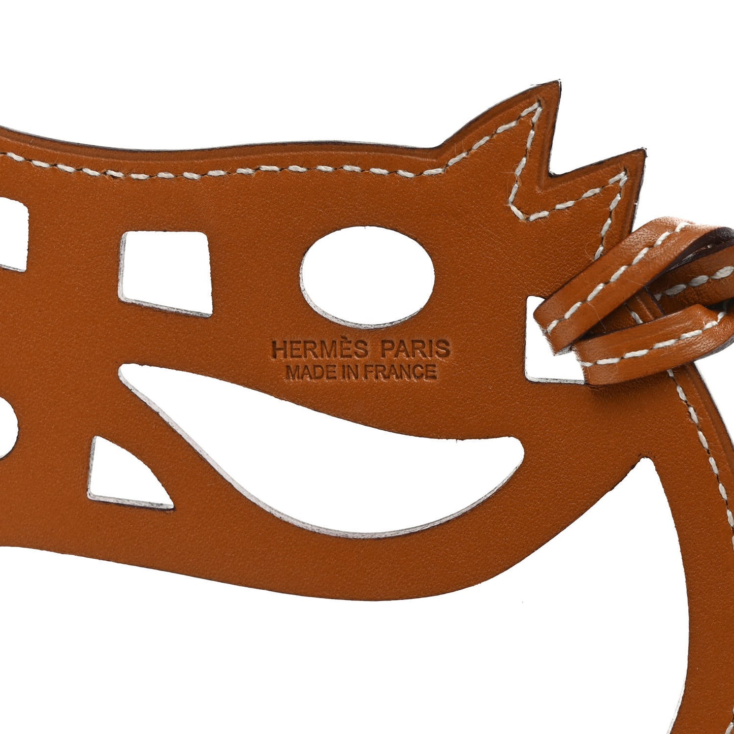 Barenia Paddock Cheval Horse Bag Charm Fauve