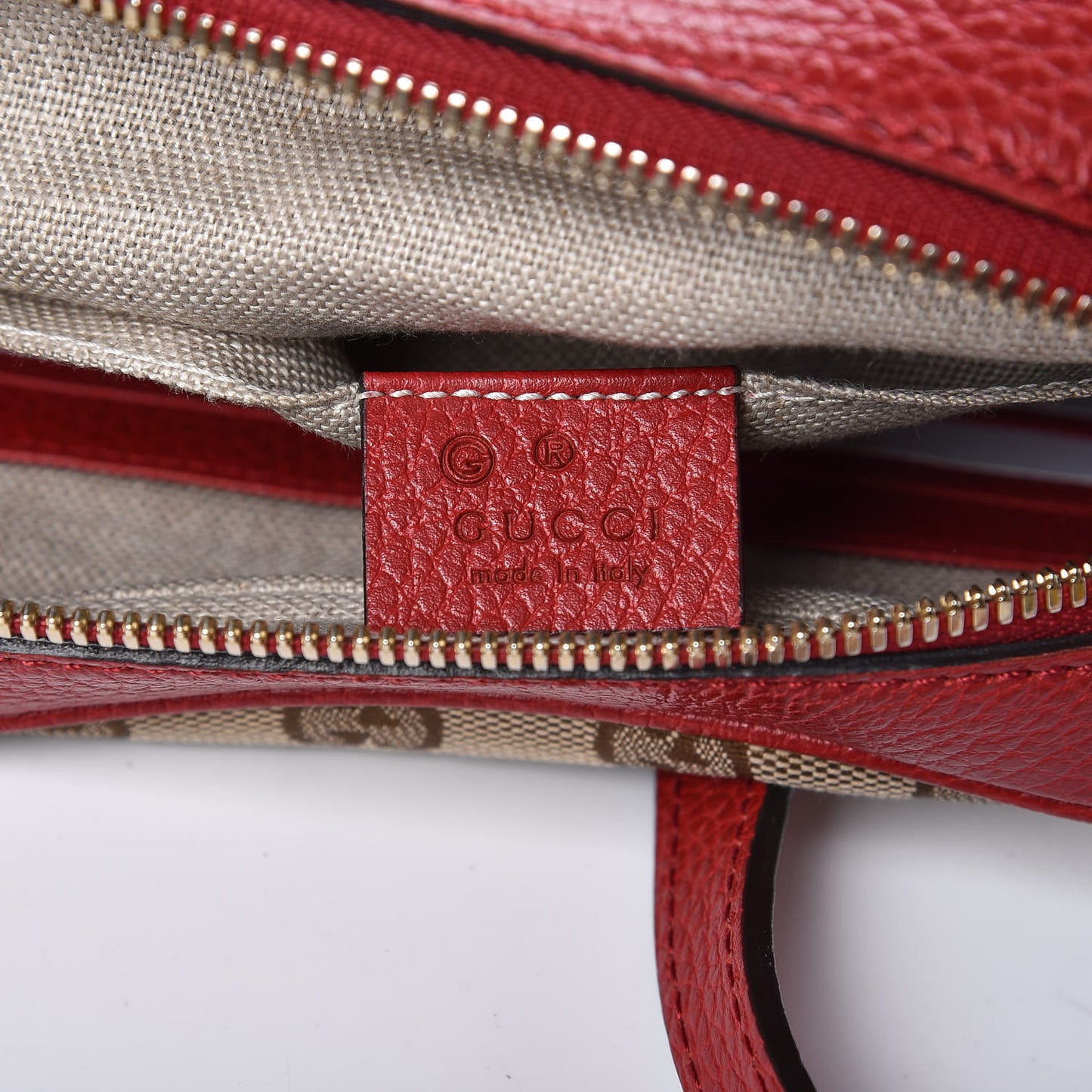 Monogram Mini Bree Messenger Bag Red