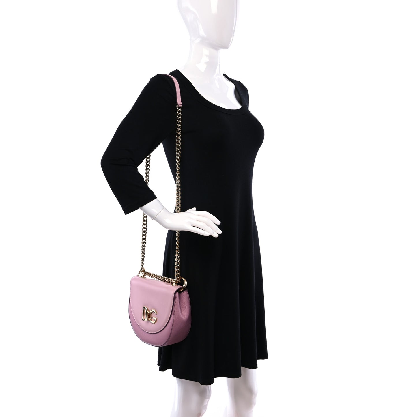 Calfskin Media Wifi Shoulder Bag Pink