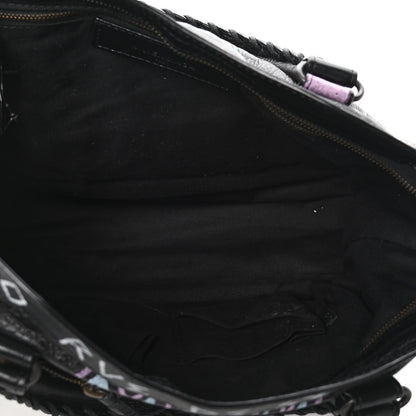 Balenciaga Agneau Graffiti All Over Classic Hardware City Black Multicolor 5 of 8