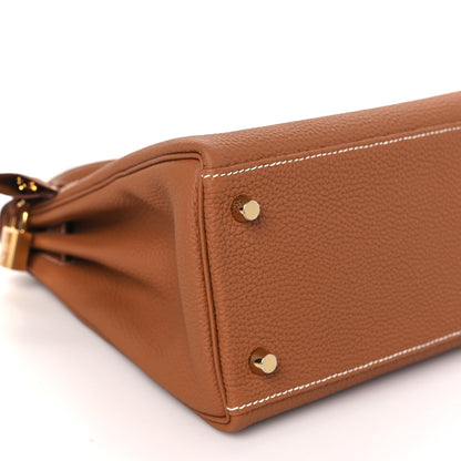 Hermes Togo Kelly Retourne 28 Gold 9 of 11