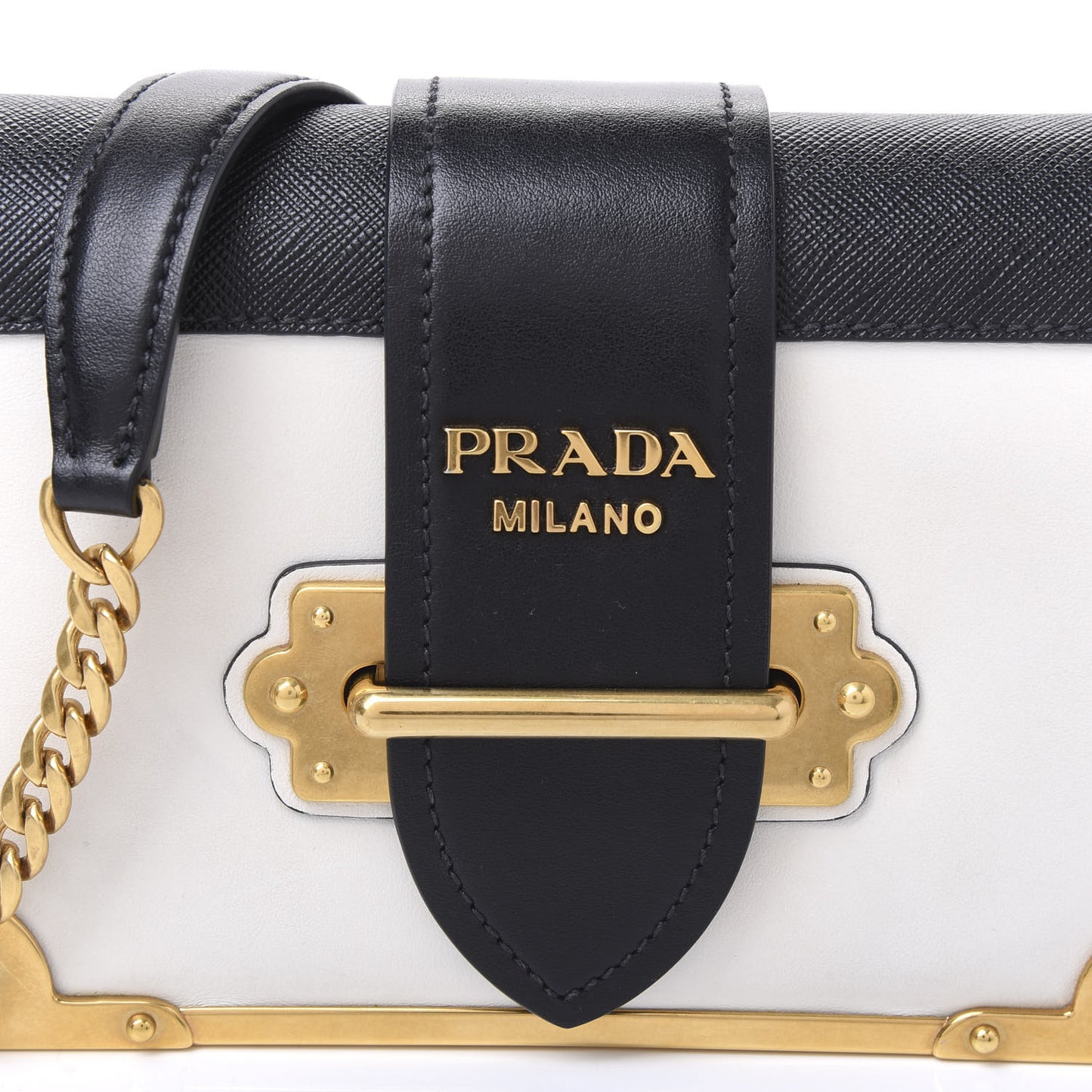 City Calf Saffiano Cahier Bag Talco Black