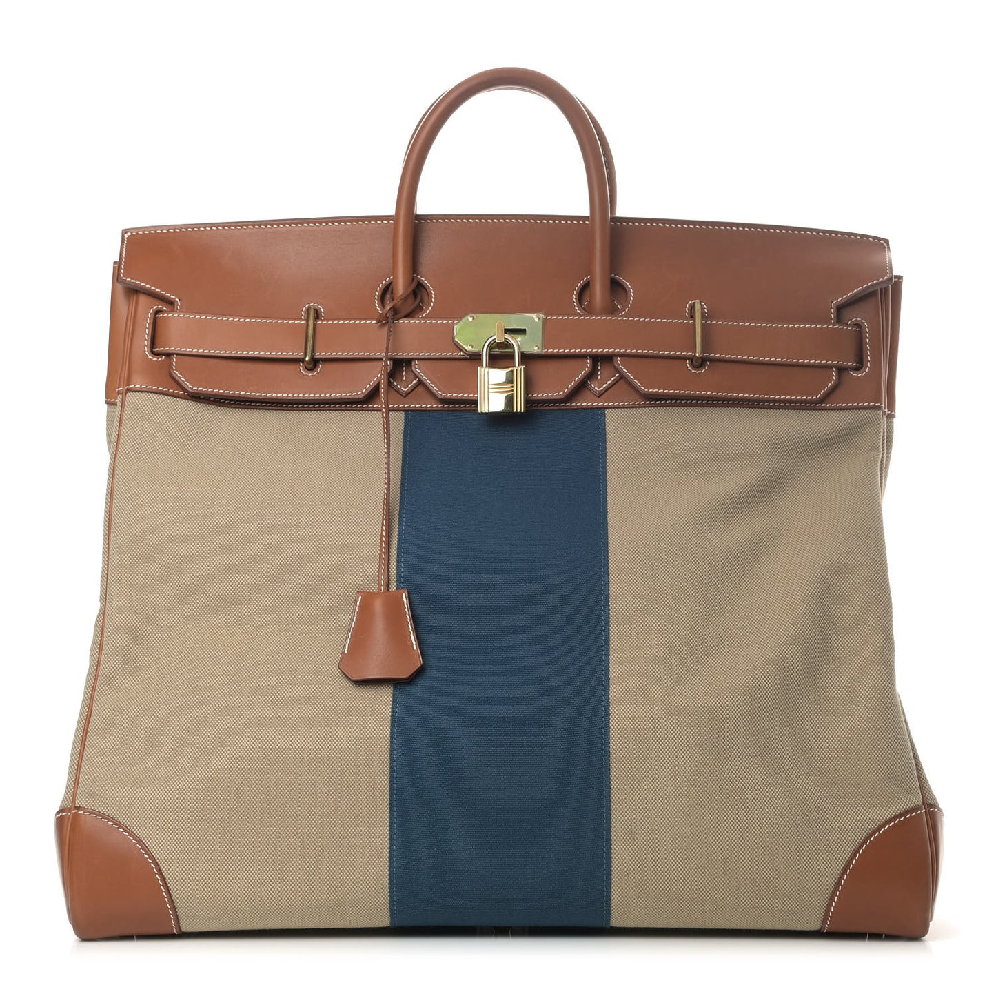 Toile Natural Barenia Flag HAC Birkin 50 Fauve