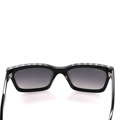 Chanel Acetate Polarized Square Sunglasses 5417-A Black 7 of 9