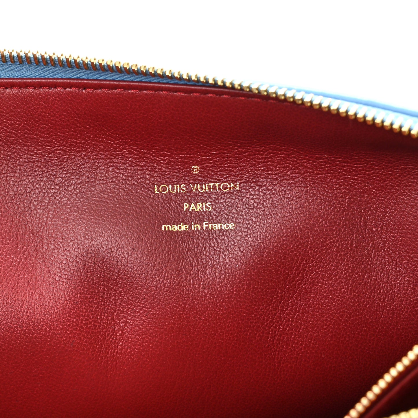 Lambskin Embossed Monogram Coussin MM Bleuet