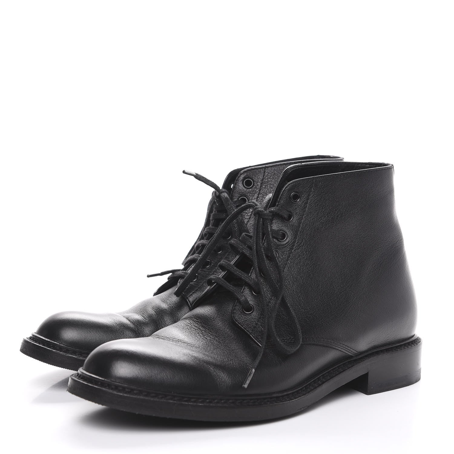 Saint Laurent Smooth Calfskin Ankle Boots 35 Black 3 of 8
