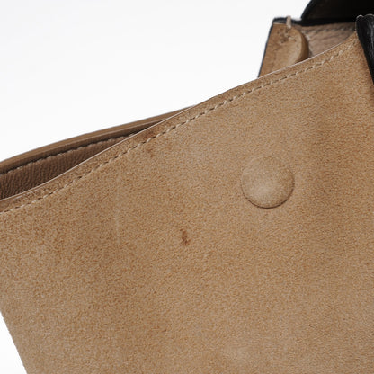 Celine Drummed Calfskin Suede Large Trapeze Dune 10 of 12