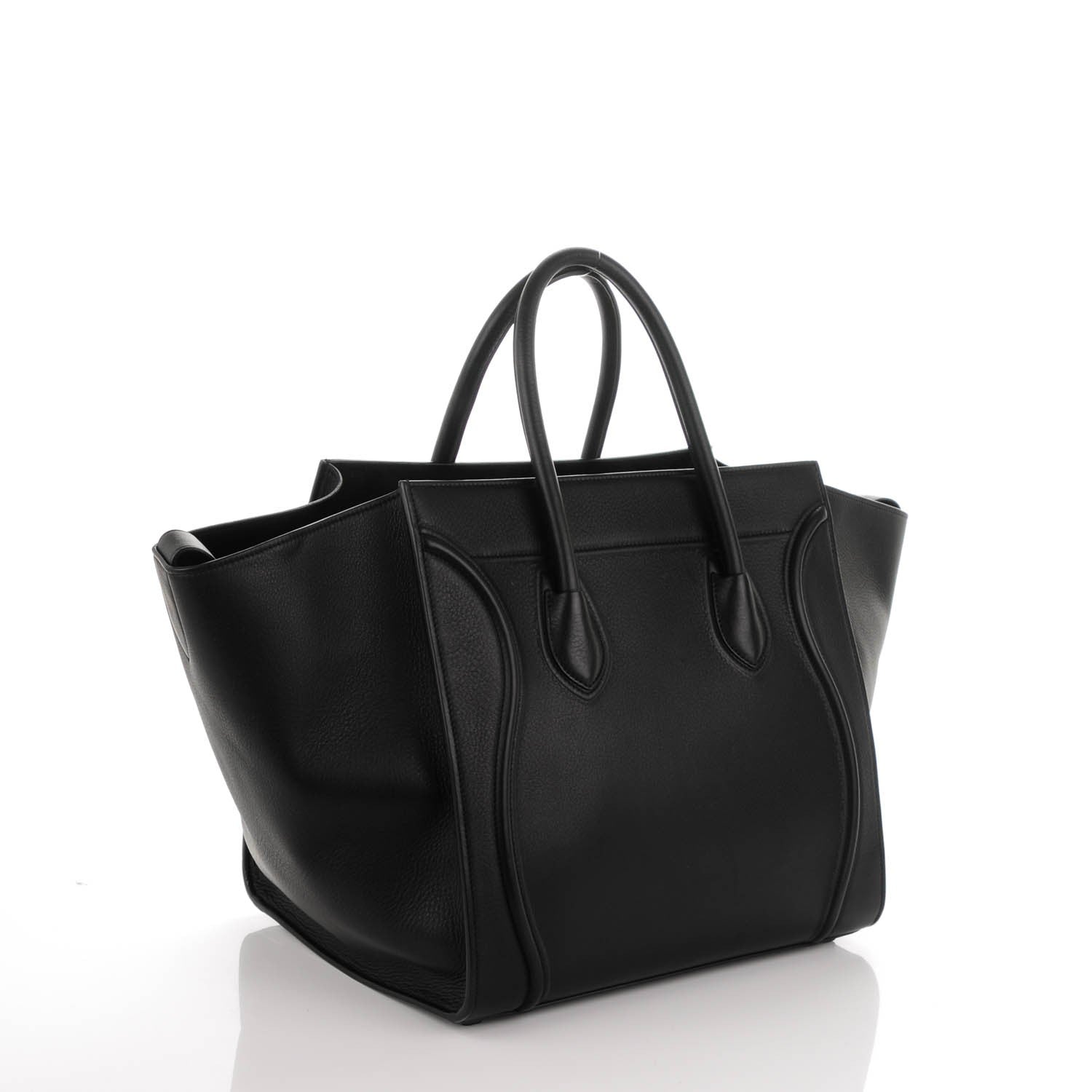 Celine Supple Calfskin Medium Phantom Luggage Black 3 of 7