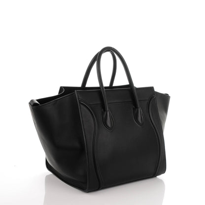 Celine Supple Calfskin Medium Phantom Luggage Black 3 of 7