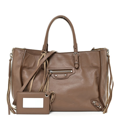 Balenciaga Veau Papier A6 Zip Around Tote Castagna 1 of 24