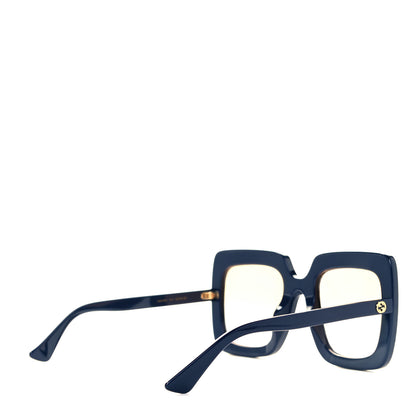 Gucci Acetate Crystal Oversize Sunglasses GG0148S Blue 4 of 7