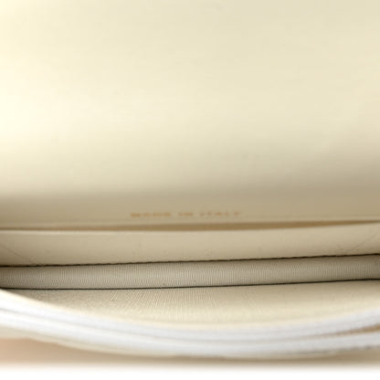 Chanel Calfskin Quilted Maxi Pearls Clutch With Chain  White 5 of 12