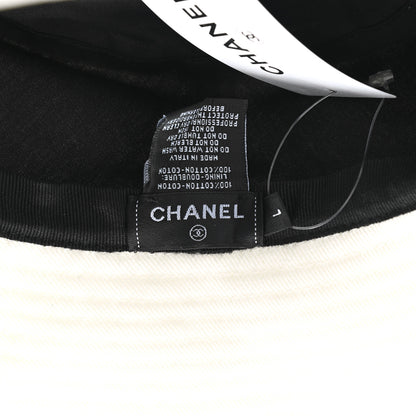 Chanel Fabric Logo Bucket Hat L White 8 of 8