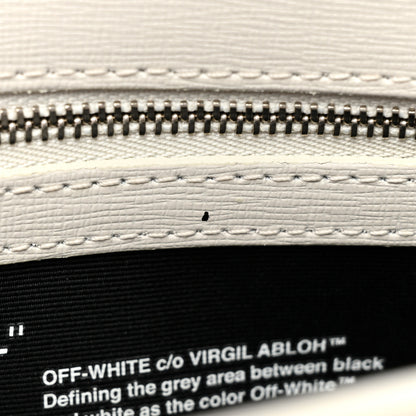 Off-White Calfskin Diag Flap Bag White Black 8 of 18