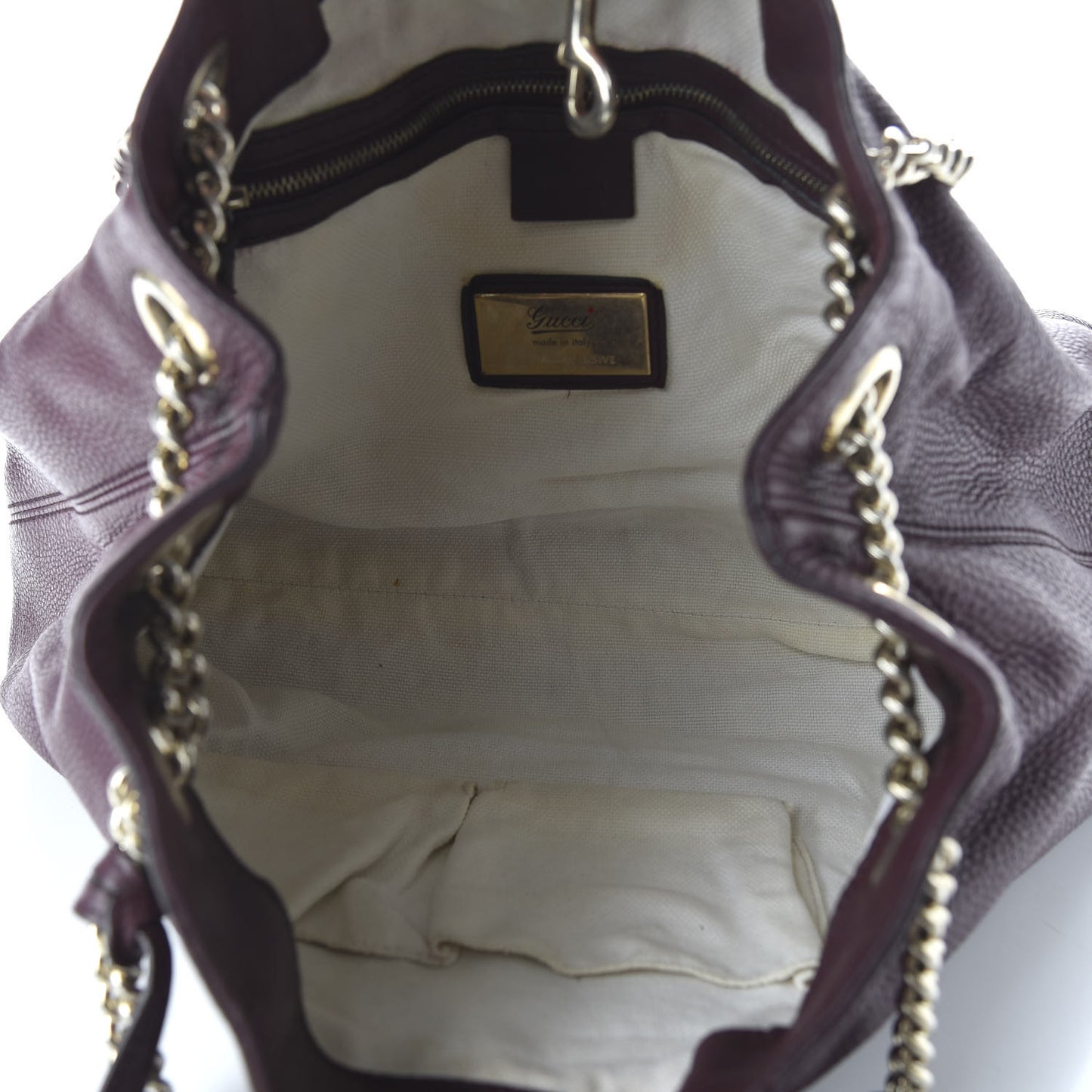 Pebbled Calfskin Medium Soho Chain Shoulder Bag Burgundy