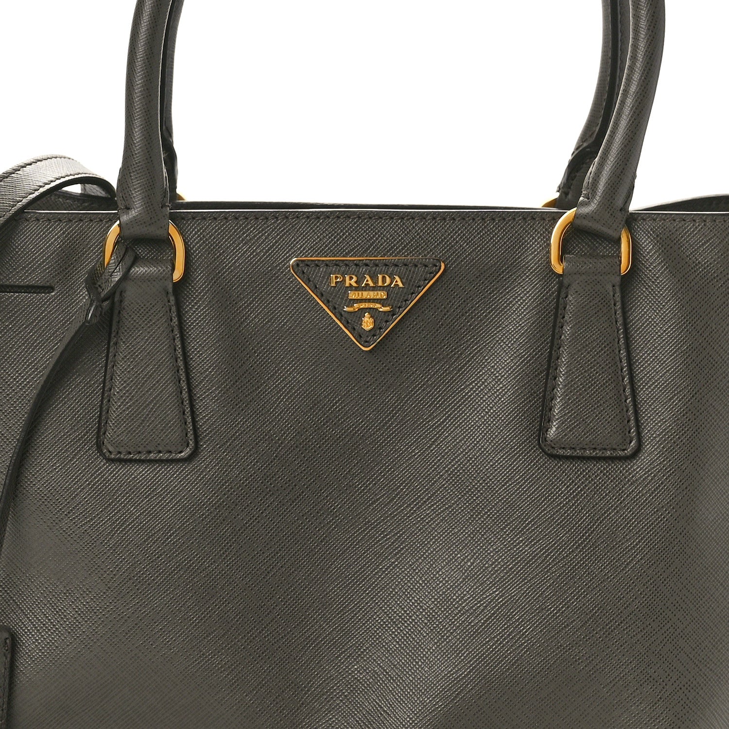 Prada Saffiano Lux Medium Tote Grafite 8 of 10