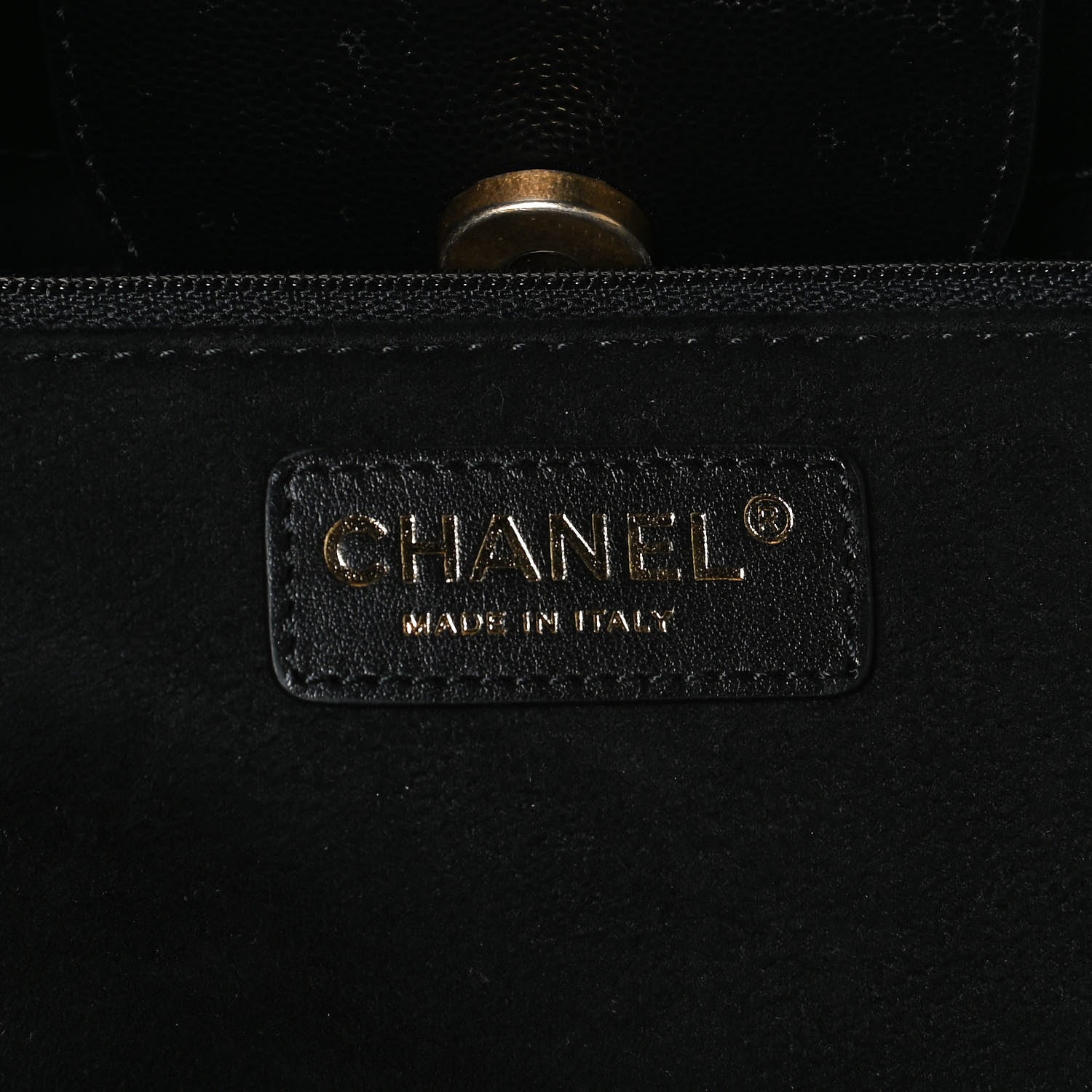 Chanel Caviar Medium Studded Deauville Tote Black 8 of 10