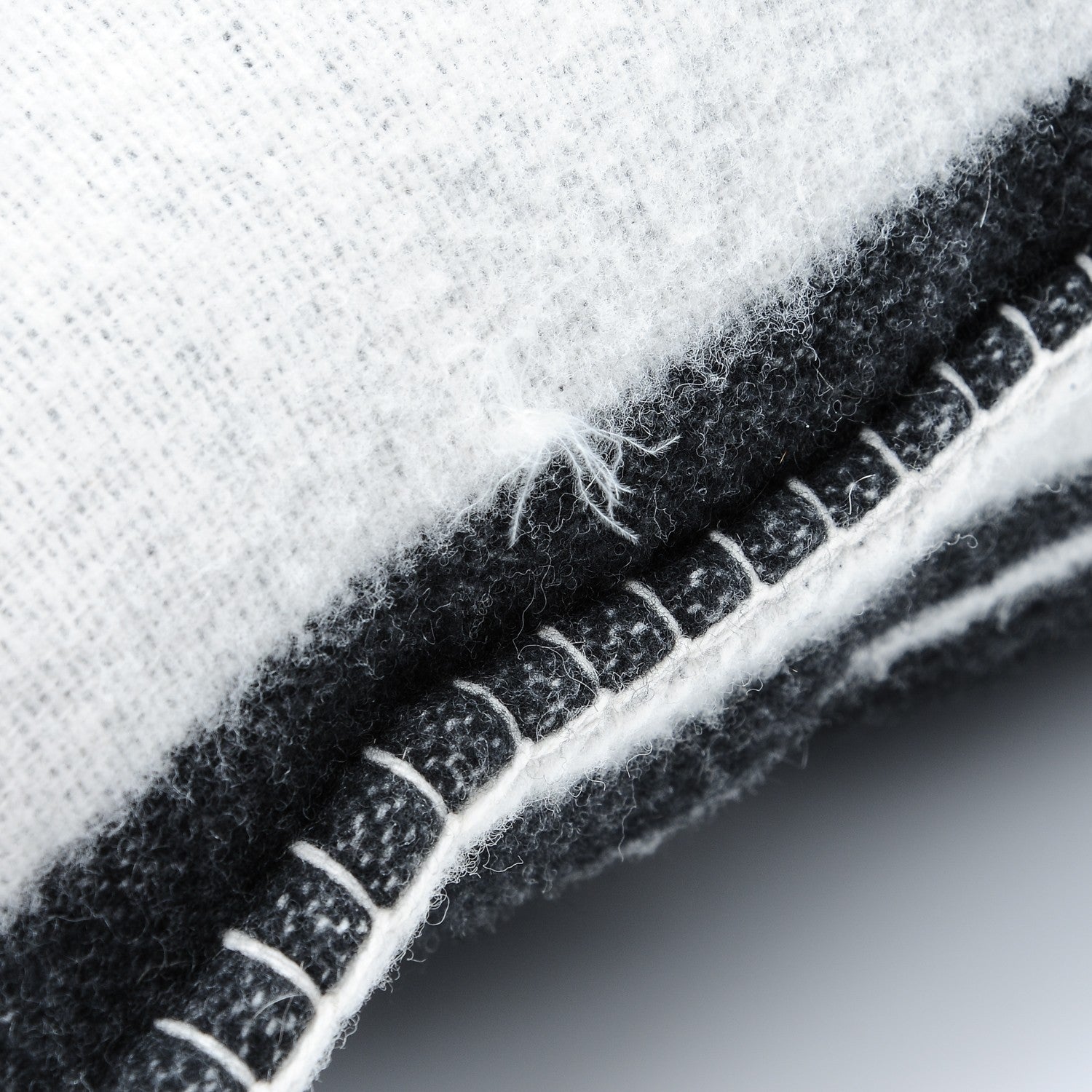 Chanel Merino Wool Cashmere CC Pillow White Black 5 of 6