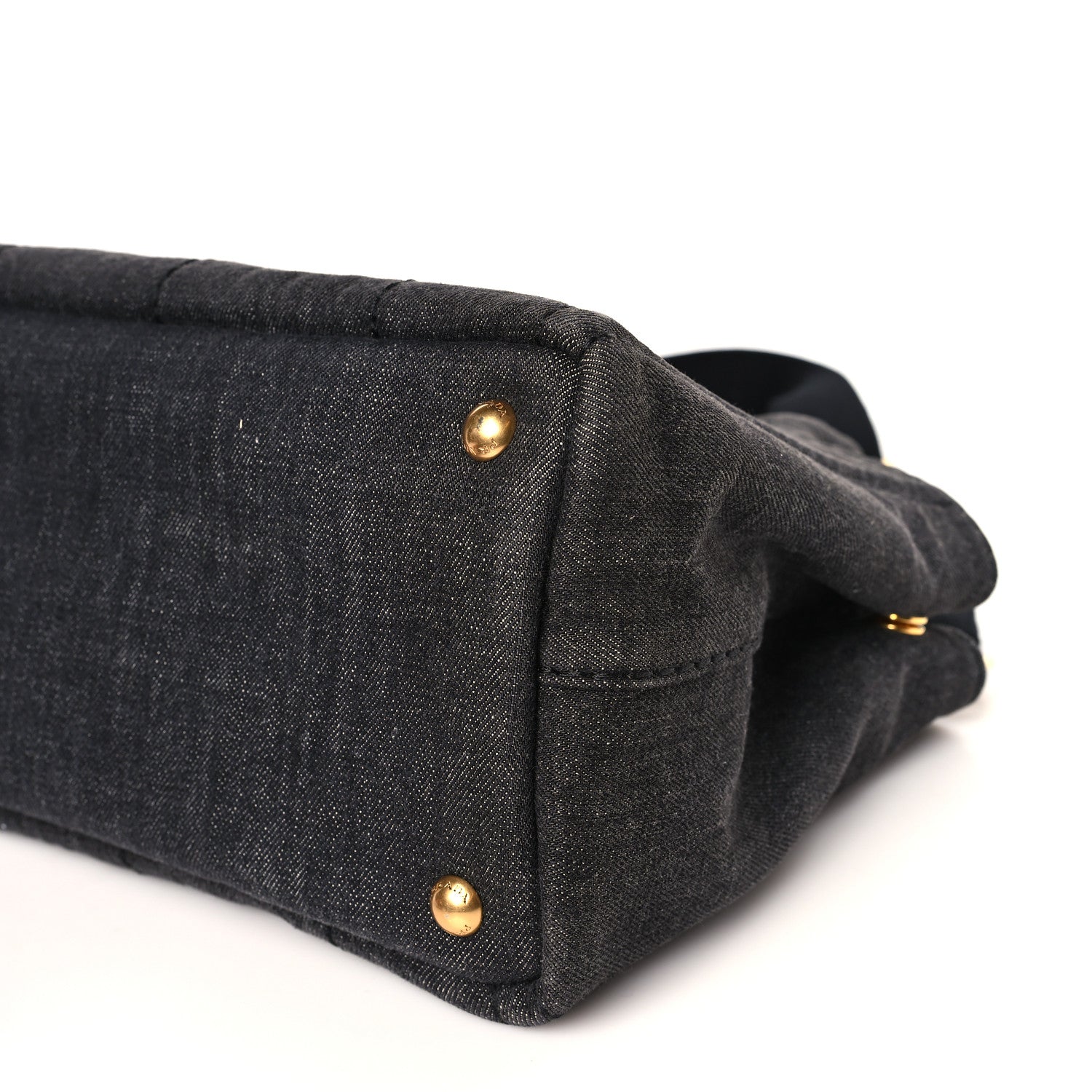 Prada Denim Small Logo Tote Black 8 of 8