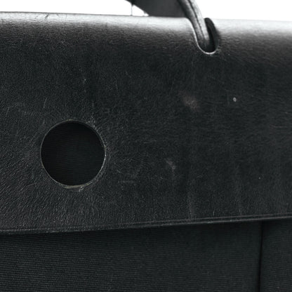 Hermes Toile Vache Calfskin Herbag 30 PM Backpack Black 11 of 11