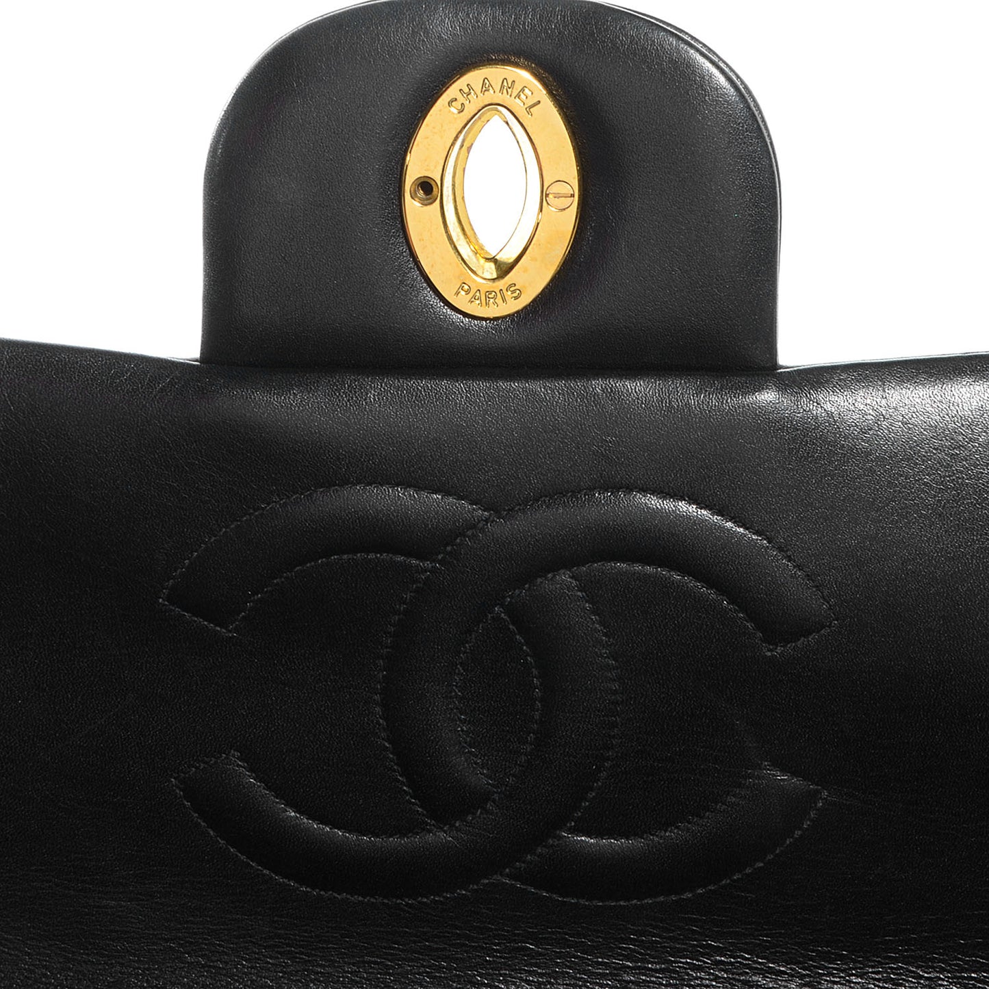 Lambskin XL Jumbo Flap Black
