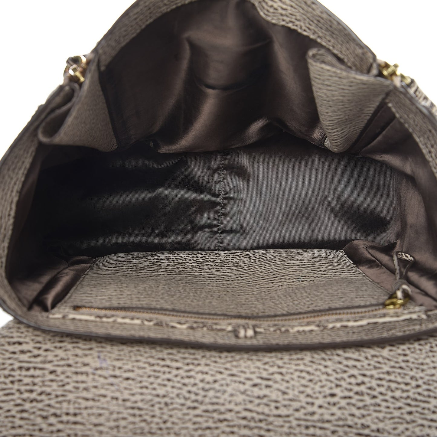 3.1 Textured Calfskin Large Pashli Satchel Tote Bag Brown Beige