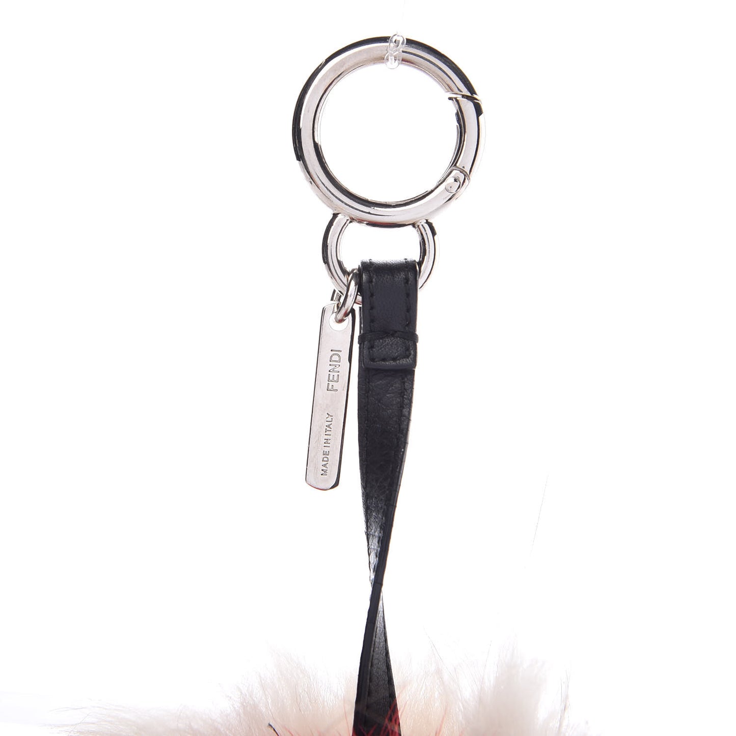 Mink Fox Rabbit Fur Vitello Flamingo Kurioso Monster Bag Bug Charm Beige Multicolor Black